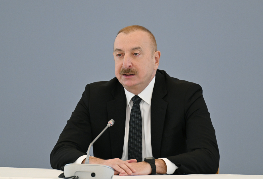İlham Əliyev Bakıda keçirilən beynəlxalq konfrans iştirakçılarına müraciət ünvanlayıb