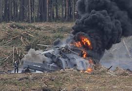 Hərbi helikopter qəzaya uğrayıb, ölənlər var