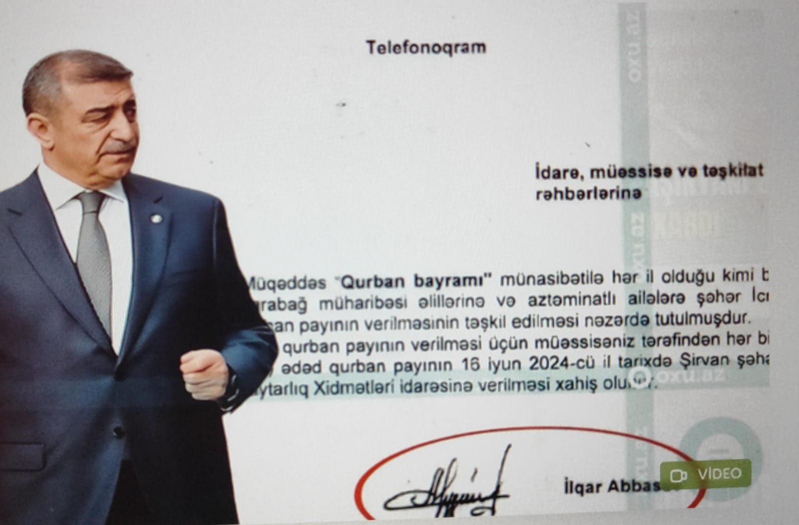 Azərbaycanda İcra hakimiyyətində müəmma: Başçının adı və imzası var, amma özü xəbərsizdir