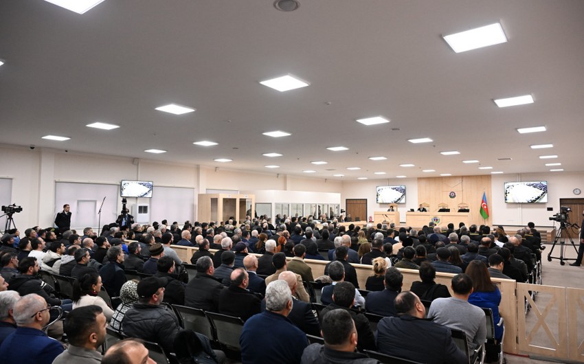 Ermənistanın hərbi təcavüzü nəticəsində çoxsaylı cinayətlər törətməkdə təqsirləndirilən şəxslərin məhkəməsi davam etdirilir