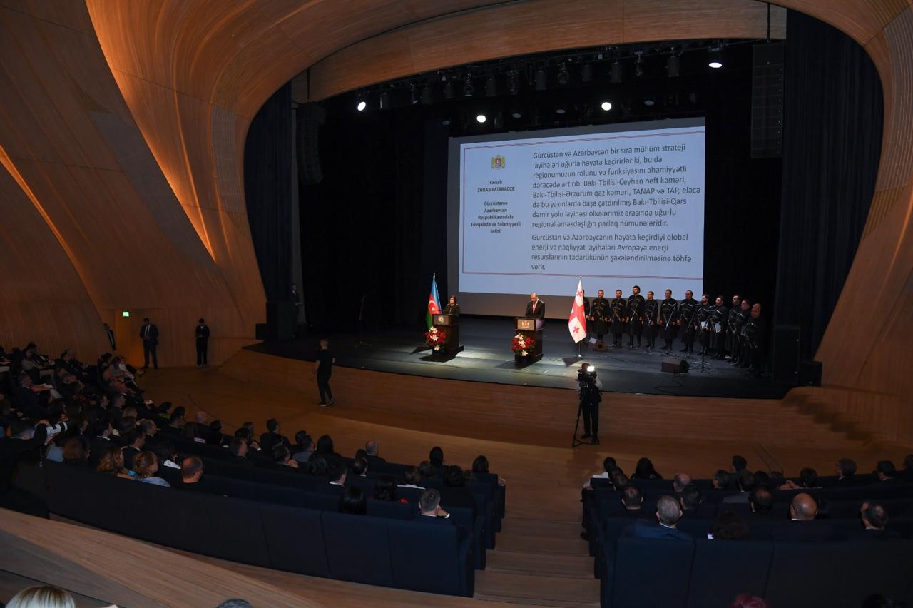 Sahibə Qafarova Gürcüstanın Müstəqillik günü münasibəti ilə keçirilən tədbirdə çıxış edib