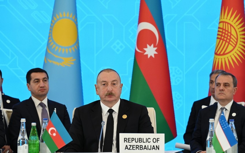 İLham Əliyev: Türk Dövlətləri Təşkilatı dünya miqyasında güc mərkəzlərinin birinə çevrilməlidir