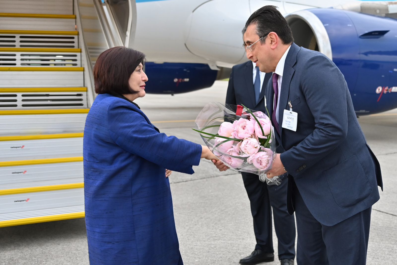 Sahibə Qafarova İsveçrə Konfederasiyasına işgüzar səfərə gəlib