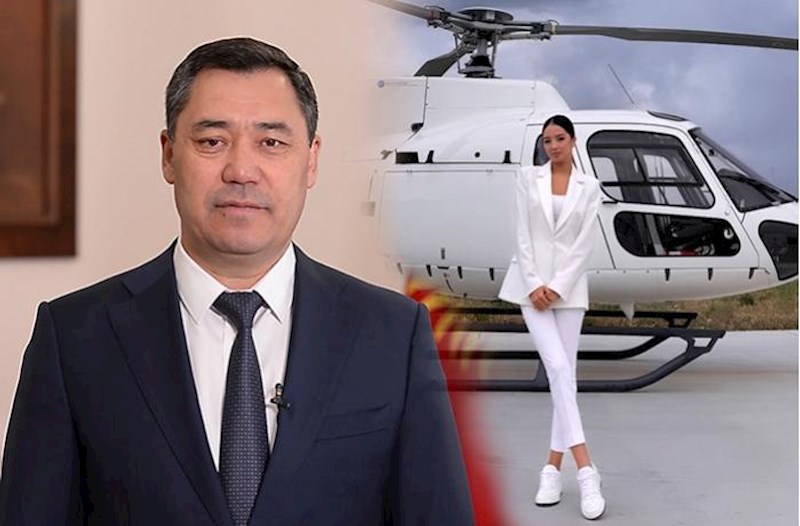 Bacısı qızı FHN-in helikopterindən istifadə etdi, Sadır Japarov üzr istədi – Video