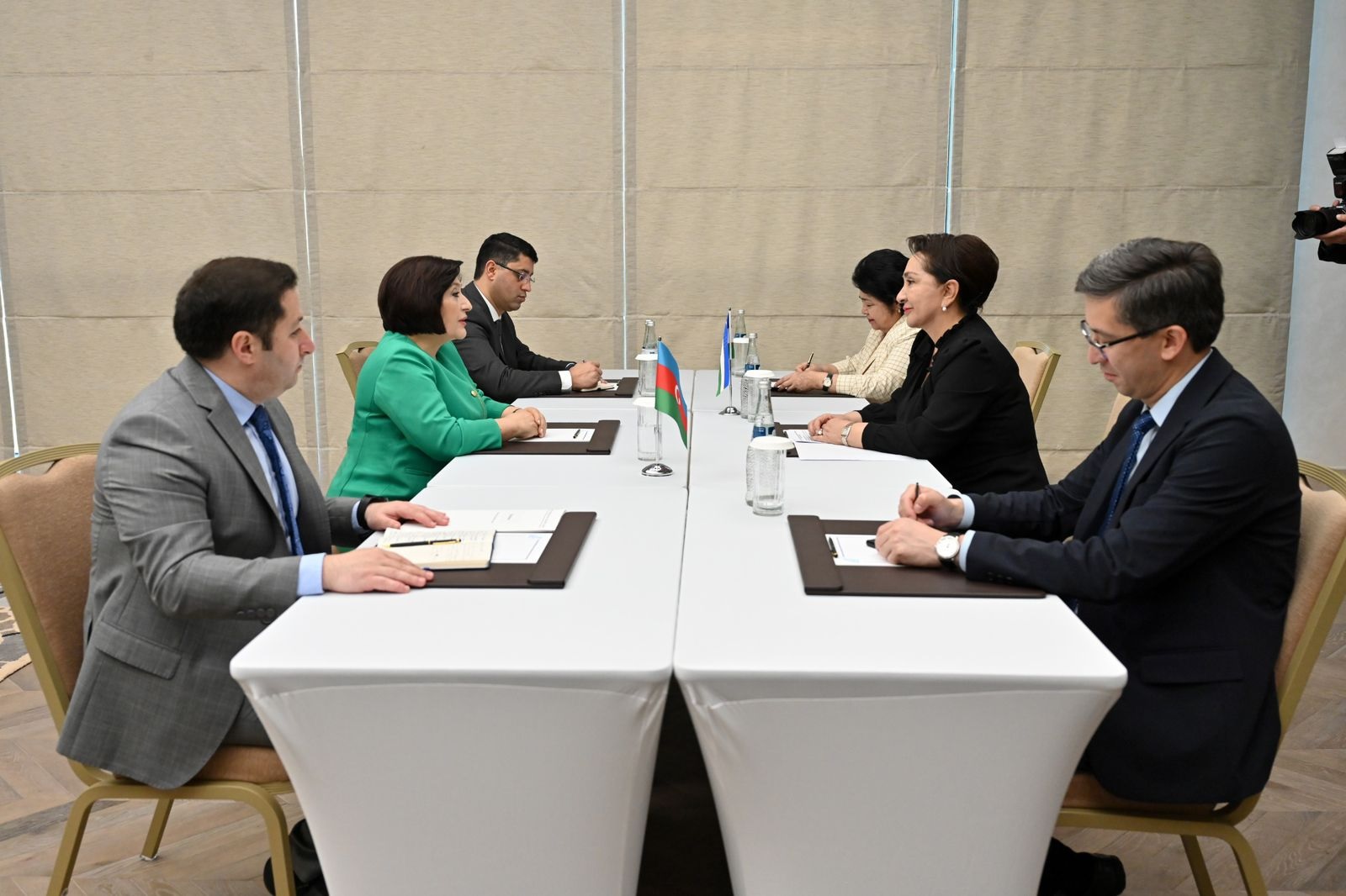 Sahibə Qafarova Özbəkistan Ali Məclisi Senatının sədri Tənzilə Narbayeva ilə görüşüb