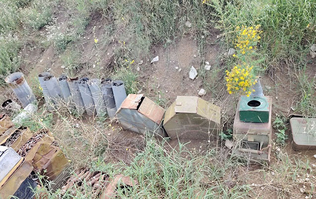 Xocalıda xeyli sayda döyüş sursatı aşkar edildi - Video