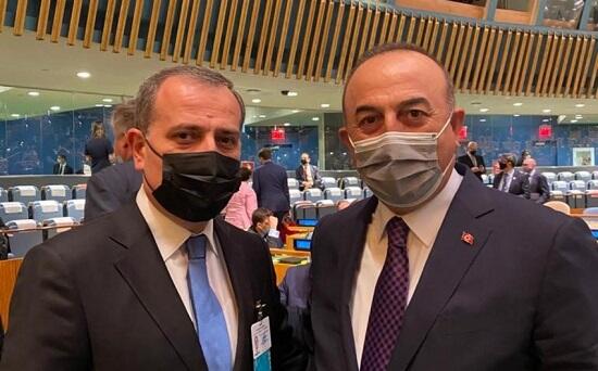 Ceyhun Bayramov Mövlud Çavuşoğlu ilə görüşdü - Foto