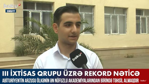 680 bal toplayan abituriyent: “Hər saat dərs oxumağa ehtiyac yoxdur” - VİDEO