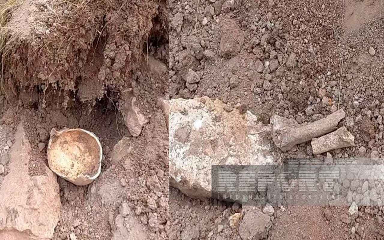 Laçında insan skeletinin qalıqları tapılıb
