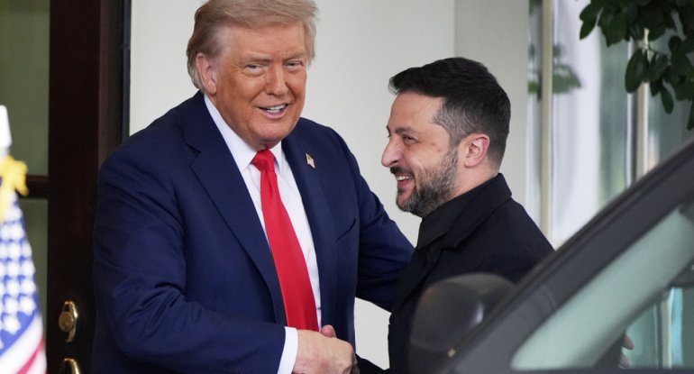 Donald Tramp Ağ Evdə Zelenskini qarşılayıb - CANLI