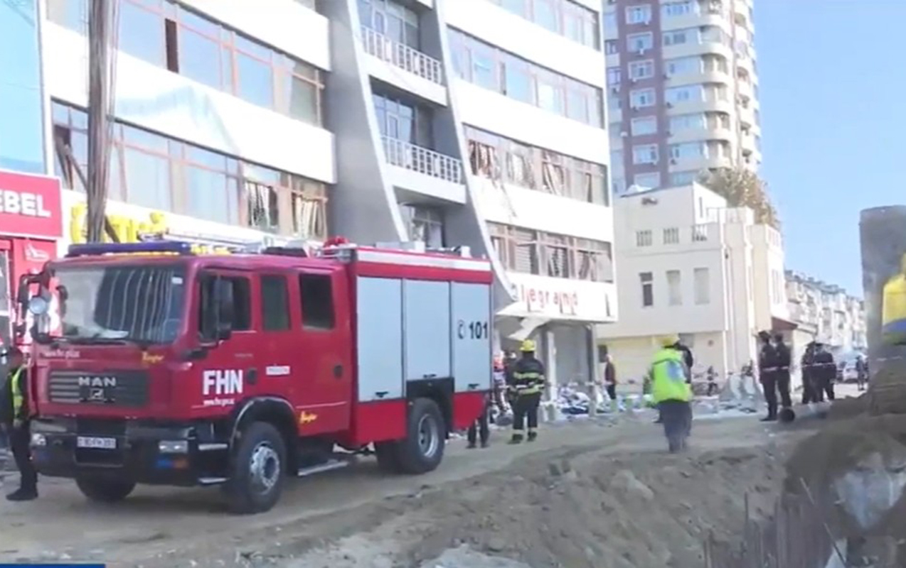 Bakıda “AFEN Plaza”da partlayış - Video
