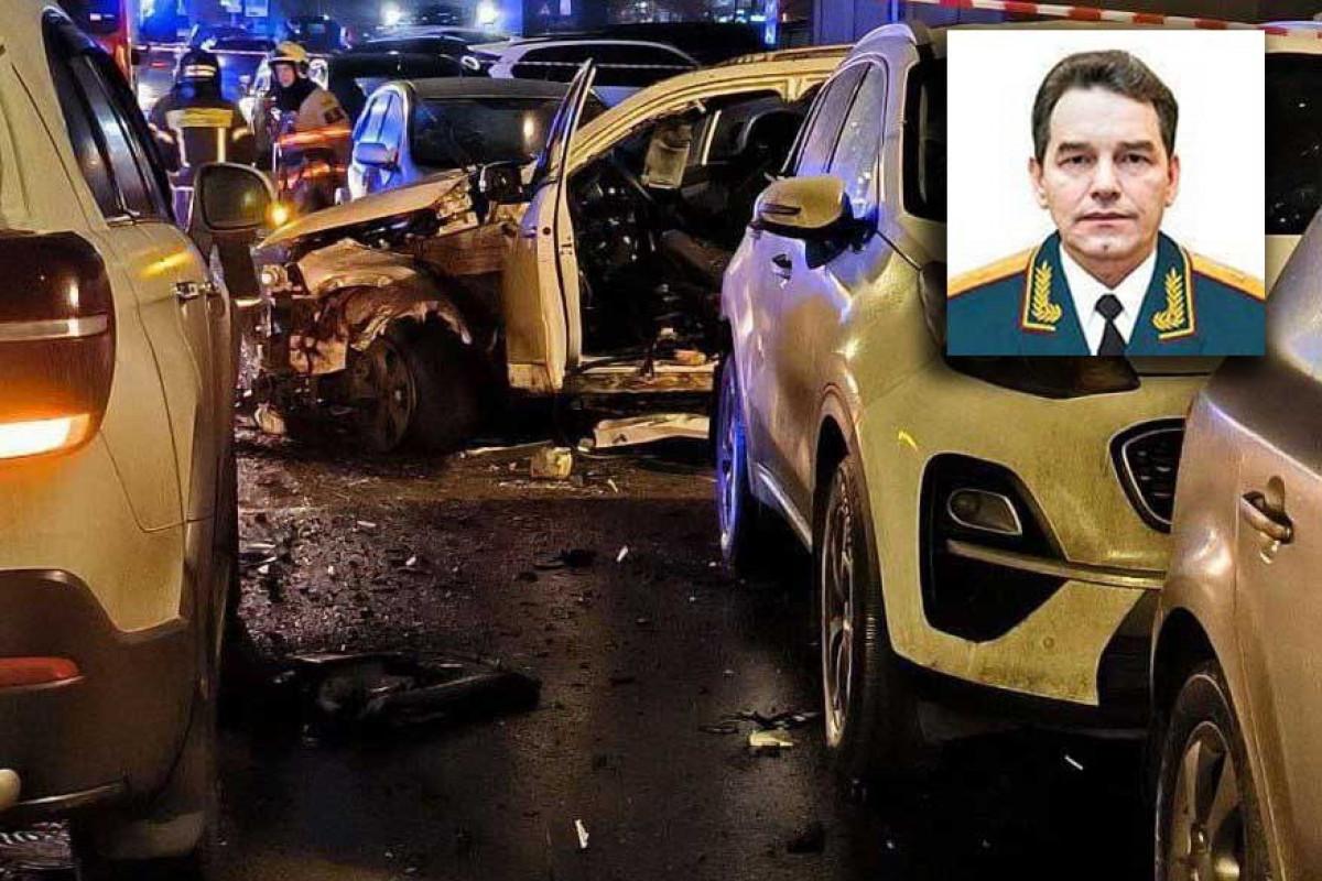 Rusiya ordusunun generalının avtomobili partladılıb - FOTOLAR