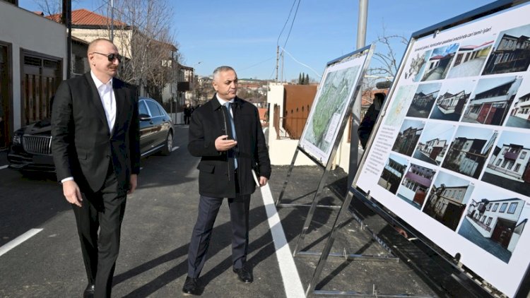 Prezident Xankəndinin Kərkicahan qəsəbəsinə getdi - FOTOLAR