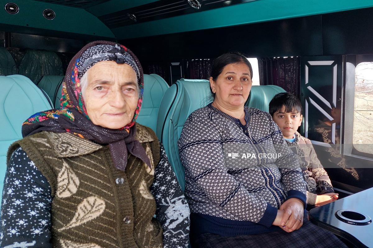 Ağdərənin Həsənriz kəndinə növbəti köç karvanı yola salınıb