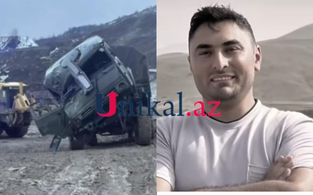 Hərbçimizin öldüyü ağır qəzadan FOTOLAR