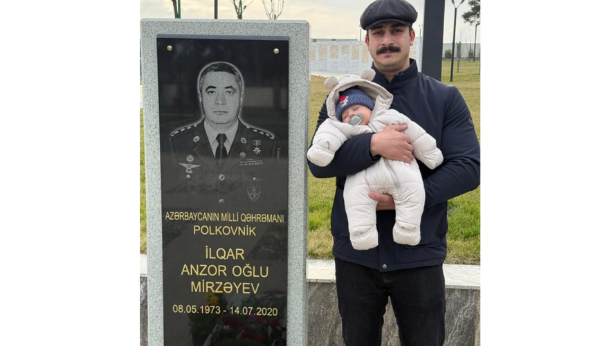 Şəhid polkovnik İlqar Mirzəyevin oğlundan kövrəldən PAYLAŞIM - FOTO