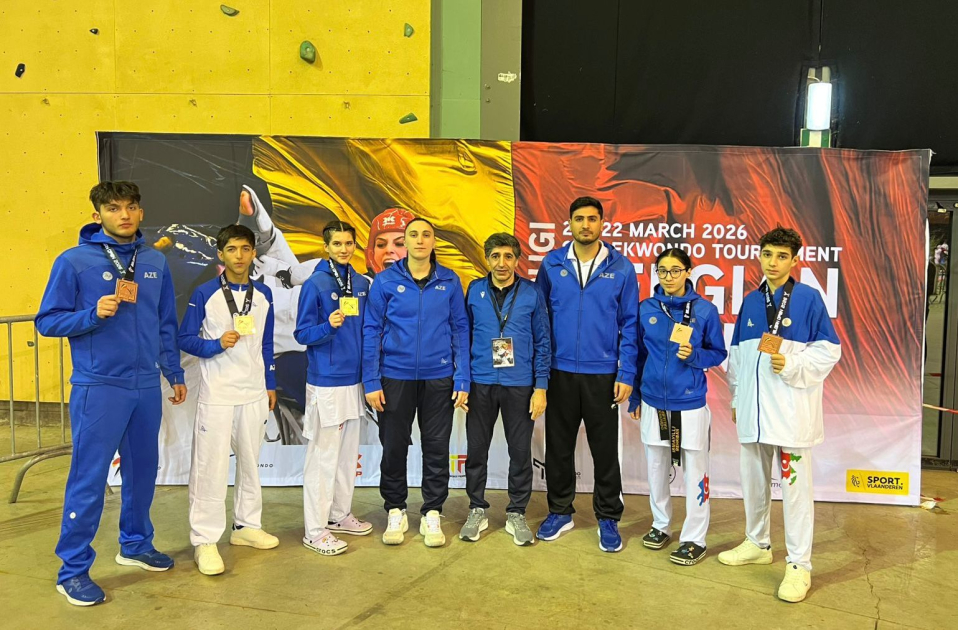 Azərbaycan taekvondoçuları Belçikada 6 medal qazanıblar