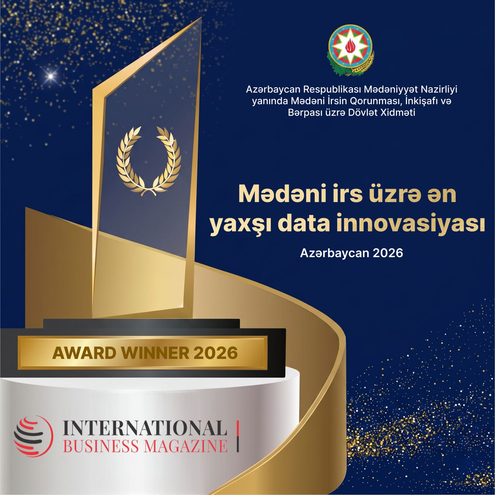 Dövlət Xidməti mədəni irs üzrə beynəlxalq mükafata layiq görülüb