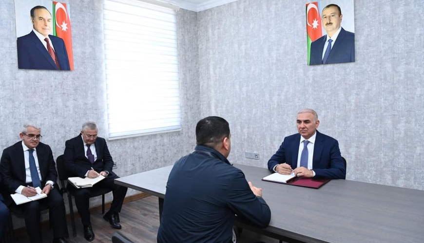 "Azərişıq" ASC-nin sədri Vüqar Əhmədov Şuşada vətəndaşları qəbul edib