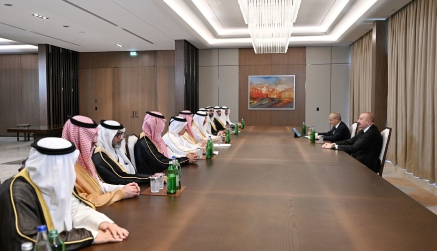 Prezident Ərəb Koordinasiya Qrupuna daxil olan üzv qurumların rəhbər şəxslərini qəbul etdi - FOTO