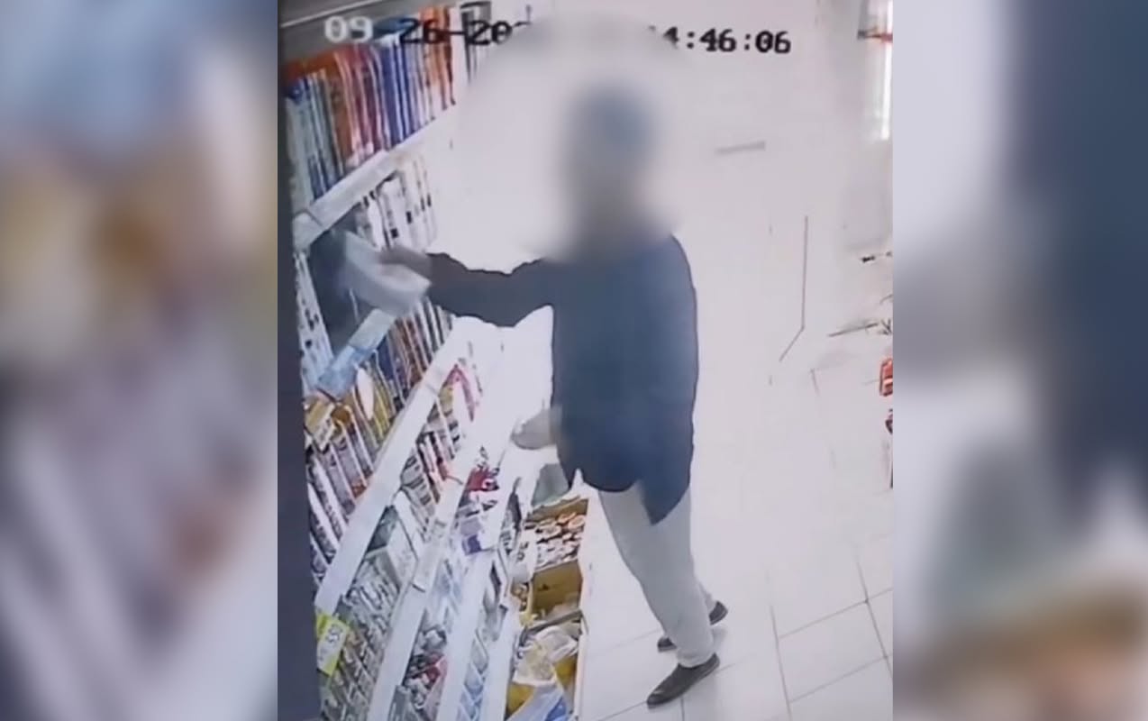 Marketdən 7 şampun oğurladı, mağaza sahibi görüntüləri paylaşdı - Video