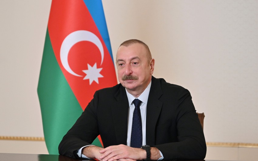 Prezident İlham Əliyev Kəlbəcər şəhər parkının təməlini qoyub