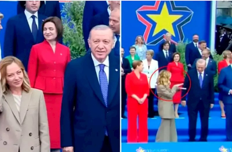 Ərdoğanla Meloninin güldürən dialoqu: “Aşağı enin...” — FOTO