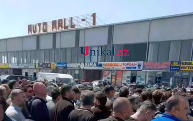 “Maşın bazarı”nda etiraz - Video