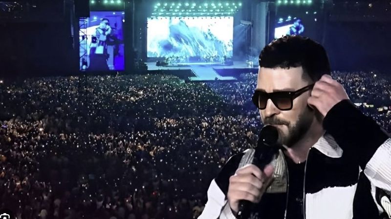 Castin Timberleykin konsertində biabırçılıq: Ayaqyolunu bağlayıblar - FOTOLAR