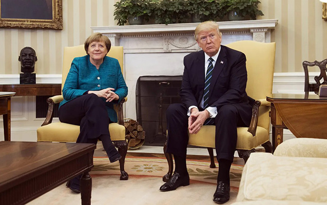 Merkel Trampla yaşadığı qalmaqaldan danışdı - Video