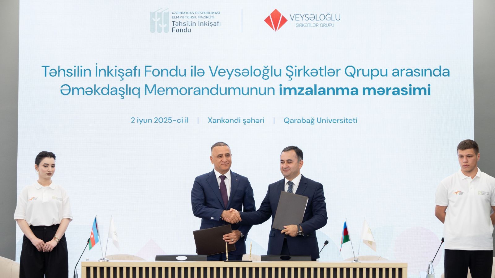 Veysəloğlu Şirkətlər Qrupundan Qarabağ Universitetinə təhsil dəstəyi – 50 tələbəyə təqaüd ayrıldı