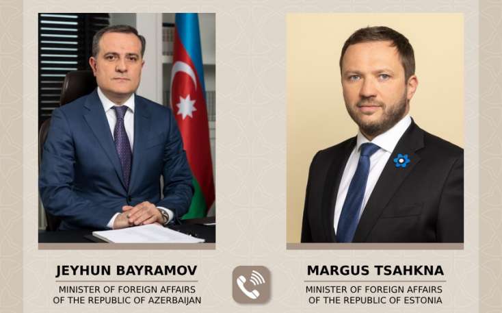 Ceyhun Bayramov estoniyalı həmkarı ilə danışdı