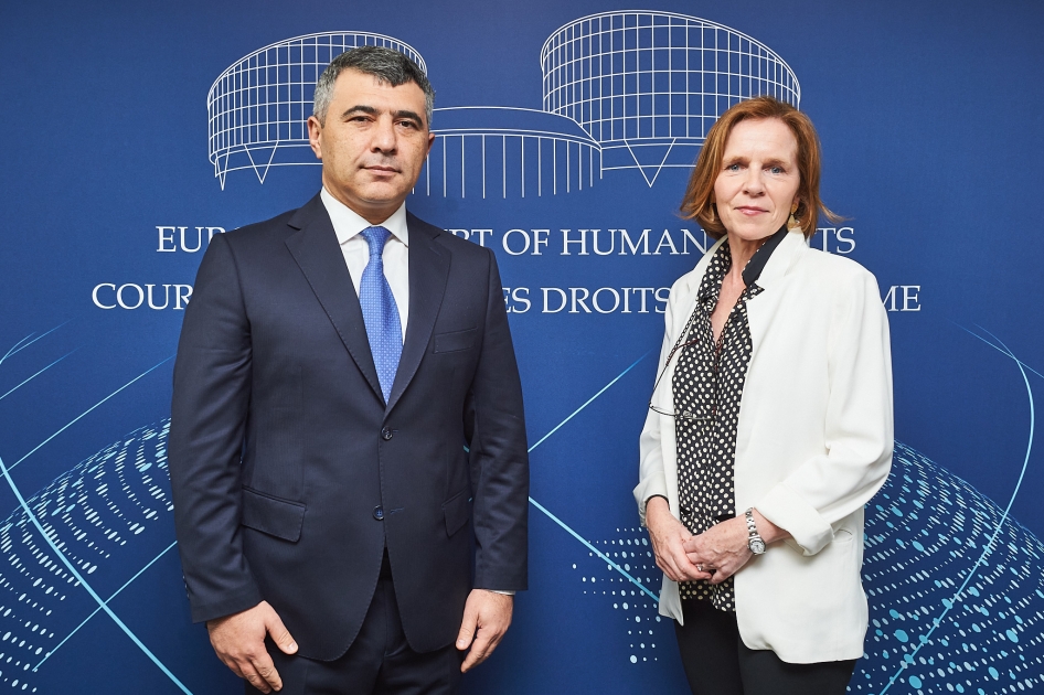 İnam Kərimov Avropa Məhkəməsinin sədri ilə görüşdü - FOTO