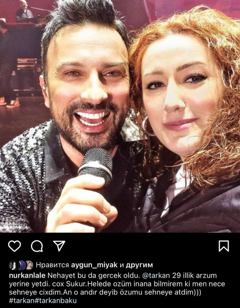Tarkanla səhnədə görüşən xanım pərəstişkar GÖRÜN KİM İMİŞ - FOTO/VİDEO