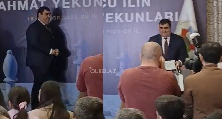 Seymur Talıbov görüntüləndi - Onları mükafatlandırdı - VİDEO
