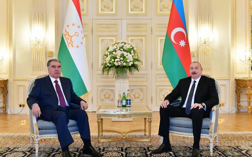 Azərbaycan və Tacikistan prezidentlərinin görüşü olub - YENİLƏNİB