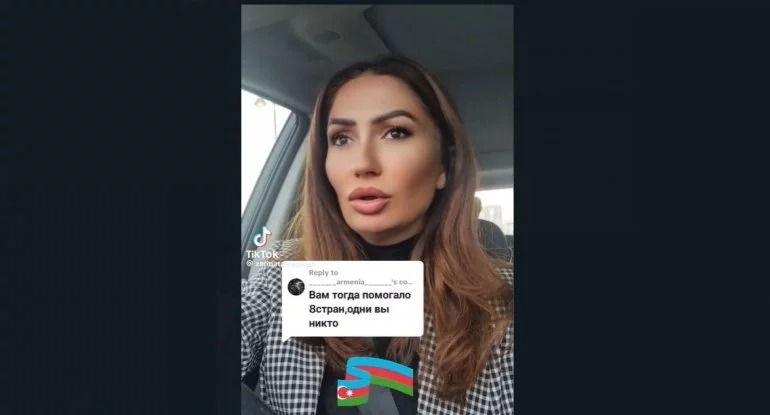Azərbaycanlı qızın ermənilərə cavabı trend oldu - VİDEO