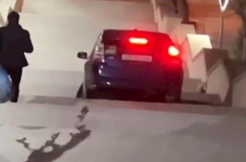 Bakıda pilləkəndə "Prius" sürən şəxs həbs edildi — FOTO