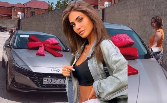 Pərvin bacısına avtomobil HƏDİYYƏ ETDİ - FOTOLAR