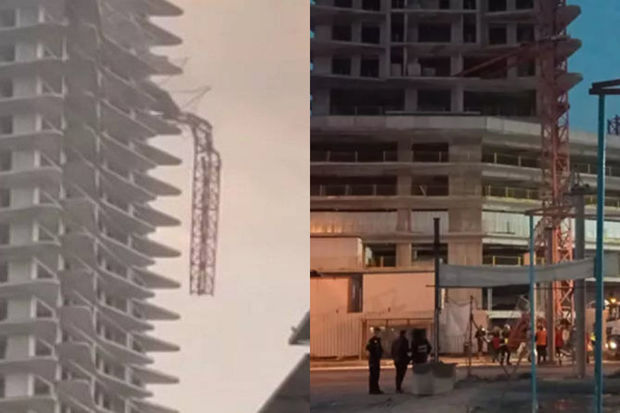 İzmirdə kran aşdı: Ölənlər və yaralılar var - VİDEO