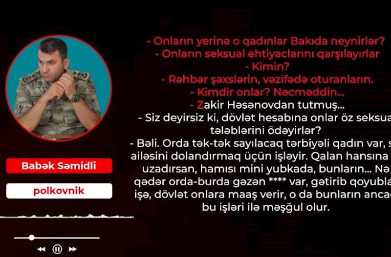 Babək Səmidlinin səs yazısının davamı yayıldı: Zakir Həsənovdan danışıb... – Audio