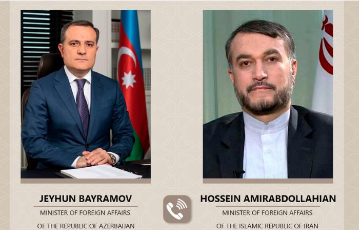Azərbaycan və İran XİN başçıları münasibətlərdəki son vəziyyəti müzakirə ediblər