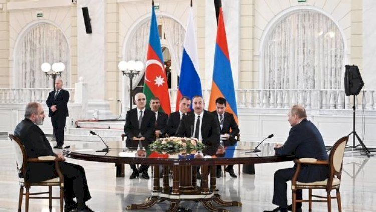 Azərbaycan, Rusiya, Ermənistan liderlərinin Soçi görüşündən yeni kadrlar - Video
