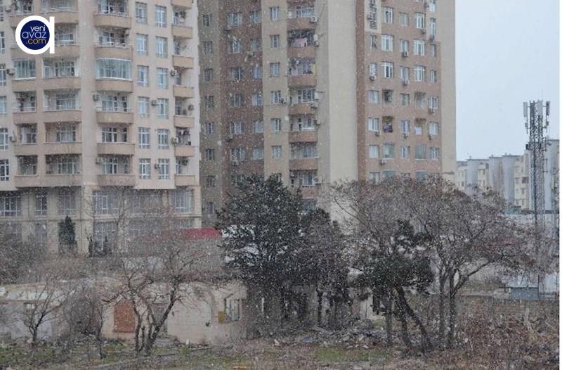 Bakıya sulu qar, qar yağır – Faktiki hava