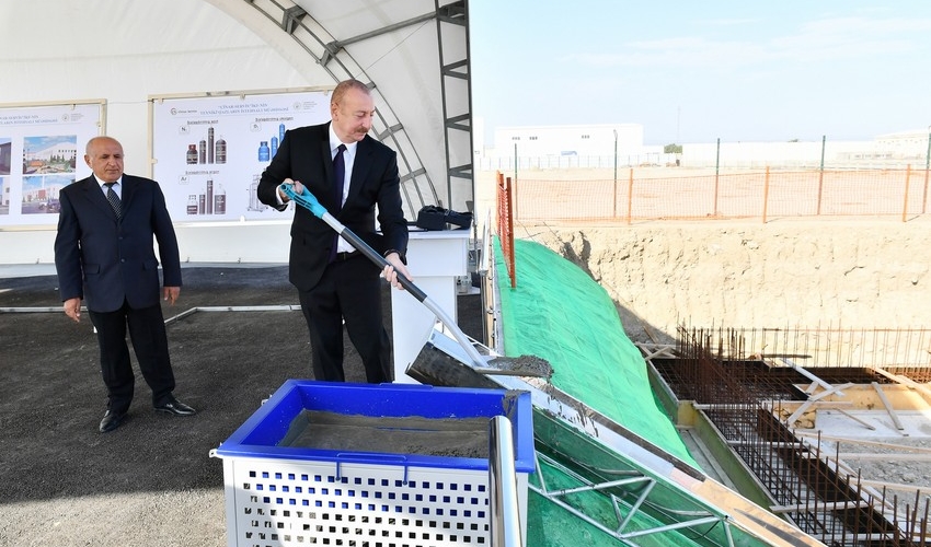 Prezident “Çinar-Servis” İstehsal-kommersiya firmasının yeni müəssisəsinin təməlini qoyub