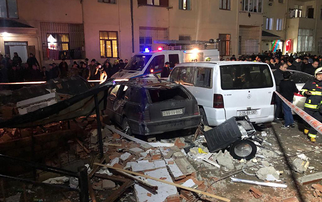 Ötən gün baş vermiş partlayışdan geriyə qalanlar... - Fotolar