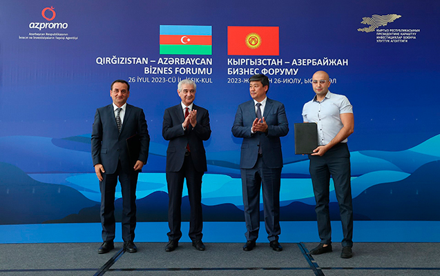 Abşeron Logistika Mərkəzi ilə bir sıra Qırğızıstan şirkətləri arasında memorandum imzalandı - Fotolar