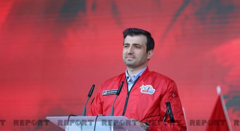 Səlcuq Bayraktar “TEKNOFEST”də çıxış edib: "Eşq olsun Azərbaycana!"
