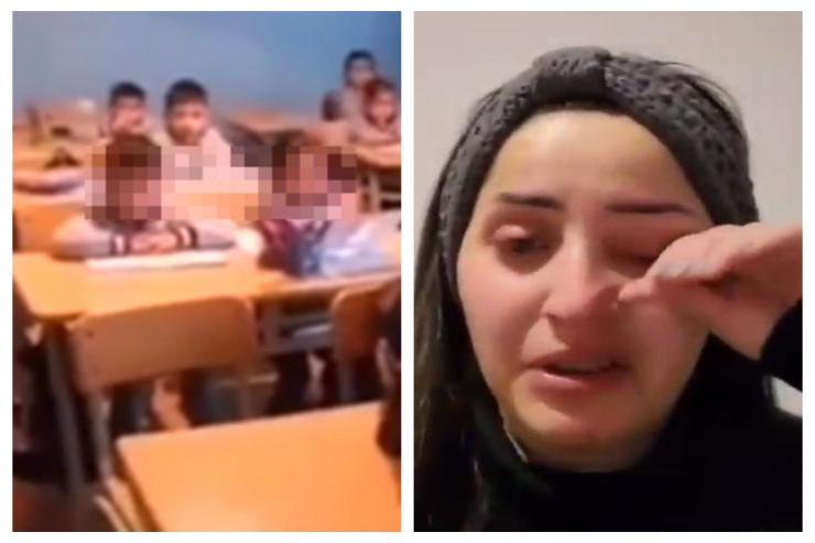 Məktəbdə tualet olmadığını deyən müəllim ağladı: "Övladlarım yazıqdır" - VİDEO