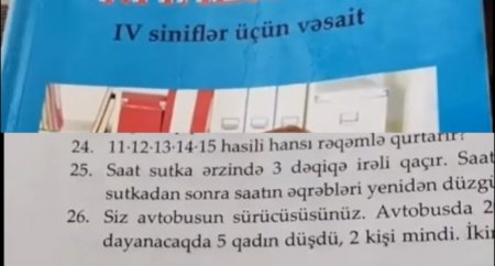 İbtidai siniflər üçün olan məntiq sualı müzakirələrə səbəb oldu - Məzələnirlər?..
